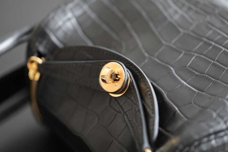 Mini Lindy 19 Matte Niloticus Crocodile“19*12*9CM”-0099=