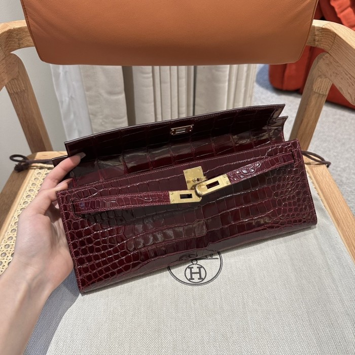 Kelly Cut 31 Porosus Crocodile“31*13*2.5CM”-0058=