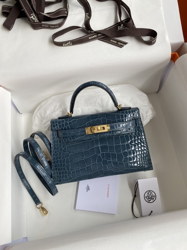 Mini 19 Kelly Alligator“19*13*7CM”-0048=