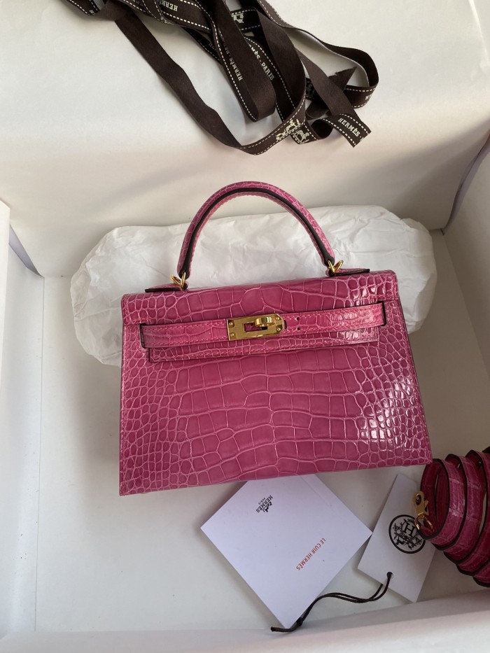 Mini Kelly 19 Alligator“19*13*7CM”-0048=