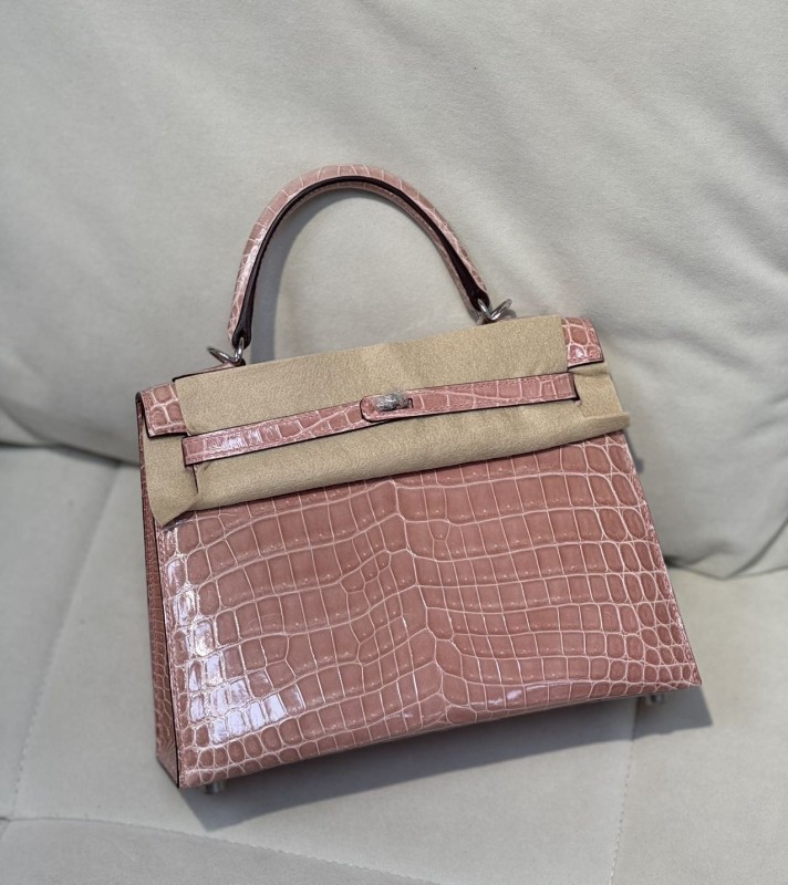 Kelly 25 Niloticus Crocodile“25*18*9.5CM”-0009=