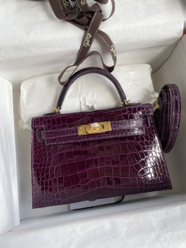 Mini 19 Kelly Alligator“19*13*7CM”-0048=