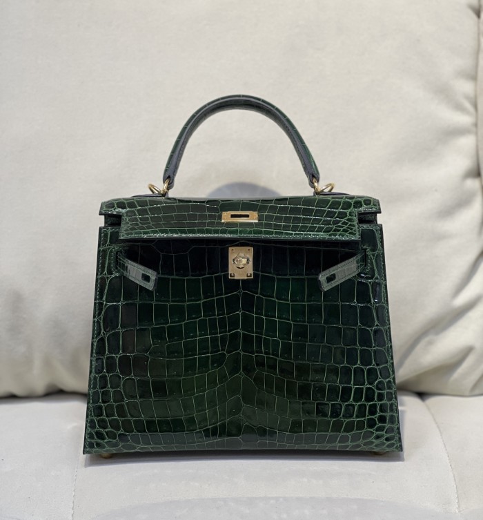Kelly 25 Niloticus Crocodile“25*18*9.5CM”-0009=