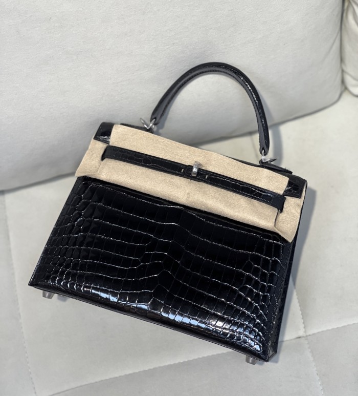 Kelly 25 Niloticus Crocodile“25*18*9.5CM”-0009=