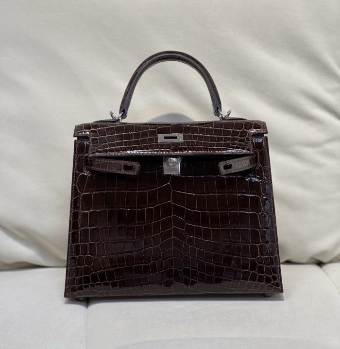 Kelly 25 Niloticus Crocodile“25*18*9.5CM”-0009=