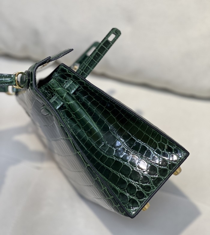 Kelly 25 Niloticus Crocodile“25*18*9.5CM”-0009=