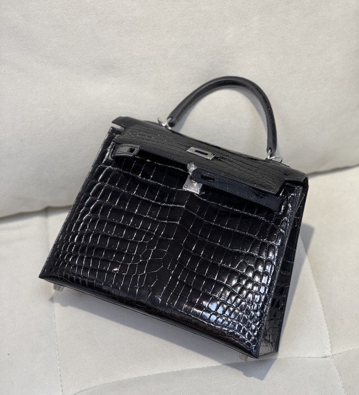 Kelly 25 Niloticus Crocodile“25*18*9.5CM”-0009=