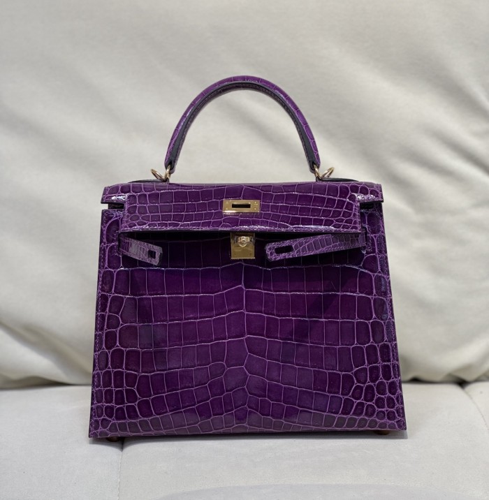 Kelly 25 Niloticus Crocodile“25*18*9.5CM”-0009=