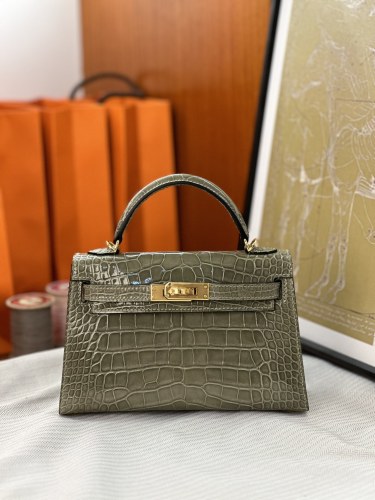 Mini 19 Kelly Alligator“19*13*7CM”-0048=