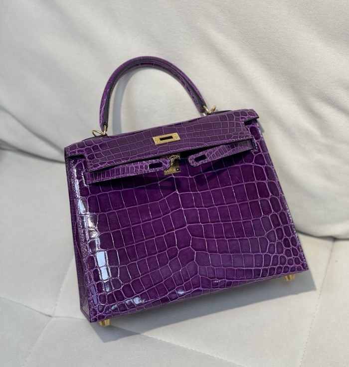 Kelly 25 Niloticus Crocodile“25*18*9.5CM”-0009=
