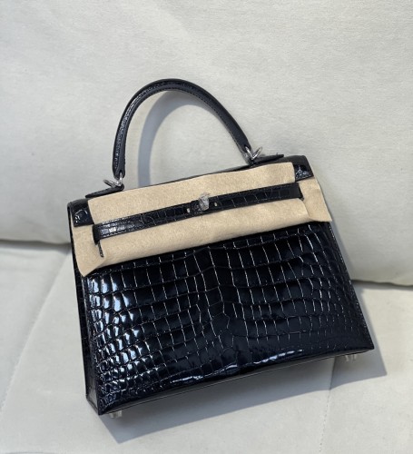 Kelly 25 Niloticus Crocodile“25*18*9.5CM”-0009=