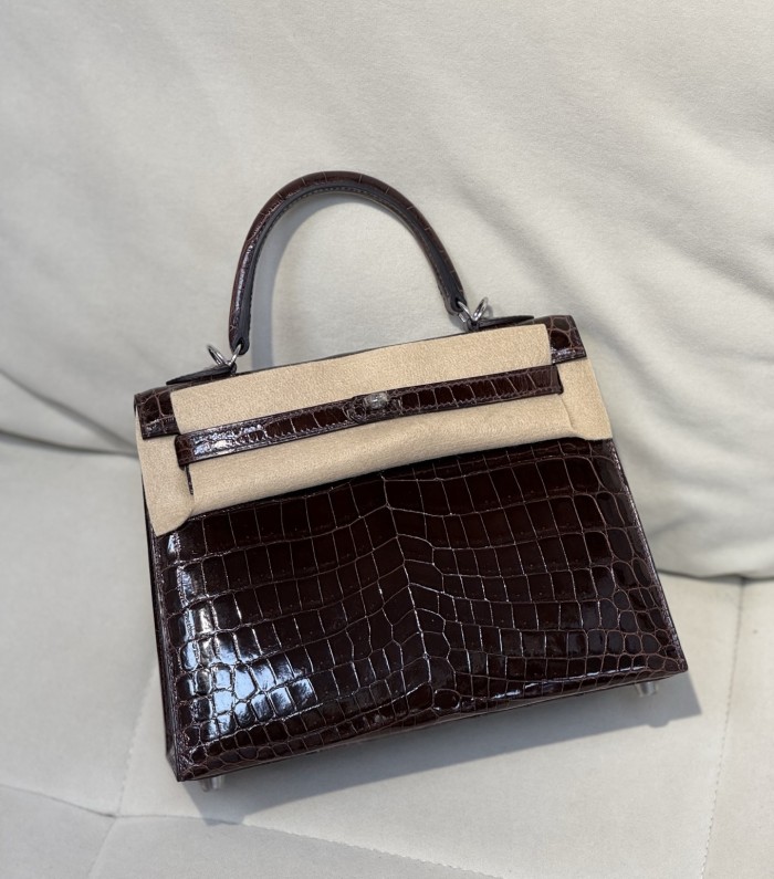 Kelly 25 Niloticus Crocodile“25*18*9.5CM”-0009=