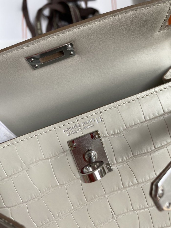 Mini Kelly 19 Matte Alligator“19*13*7CM”-0048=