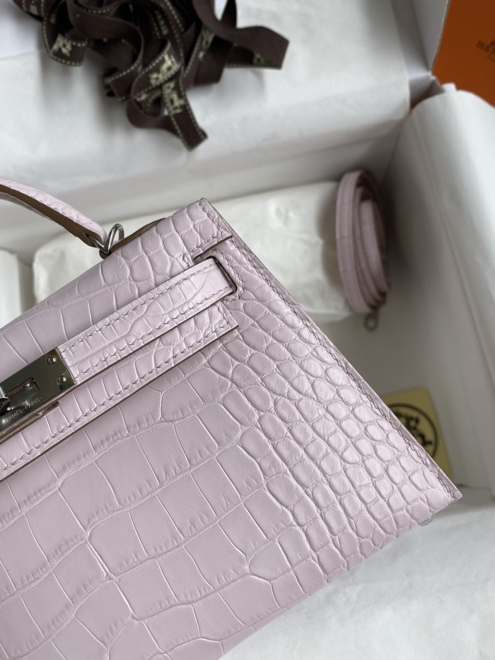 Mini Kelly 19 Matte Alligator“19*13*7CM”-0048=