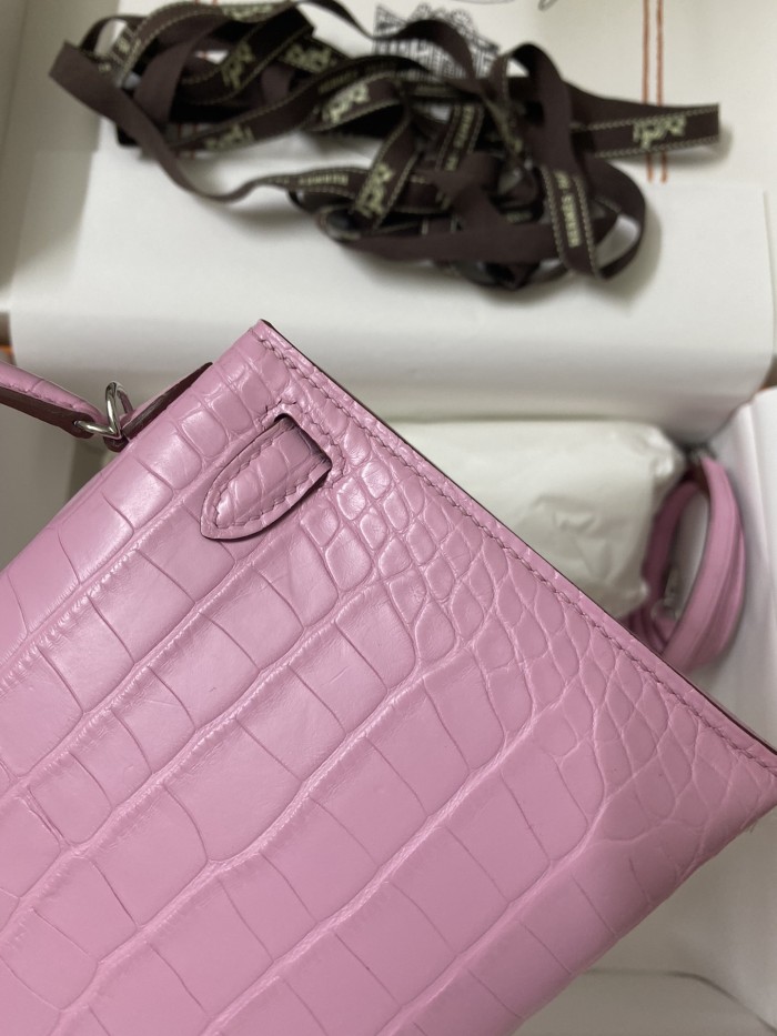 Mini Kelly 19 Matte Alligator“19*13*7CM”-0048=