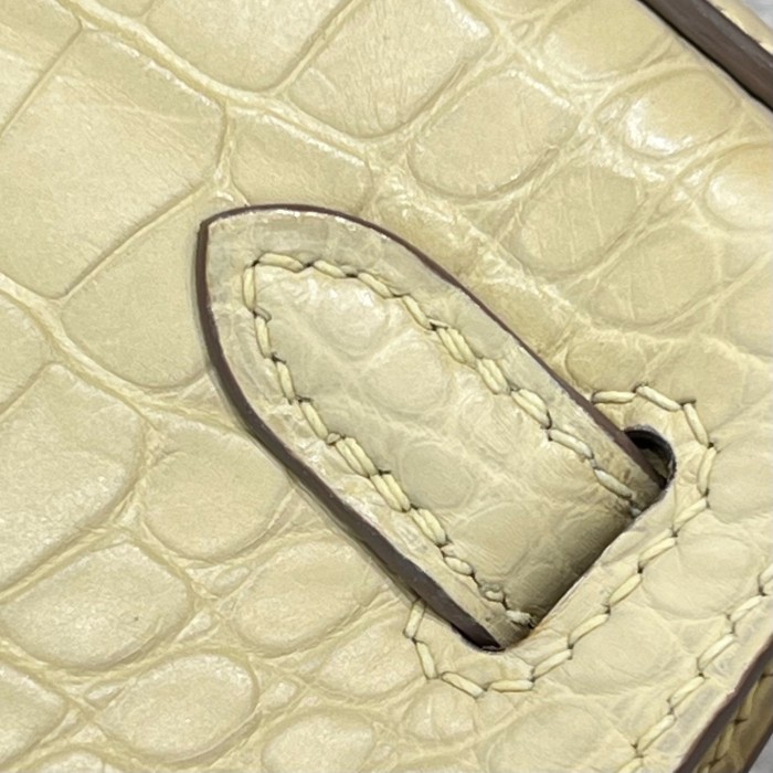 Mini Kelly 19 Matte Alligator“19*13*7CM”-0048=