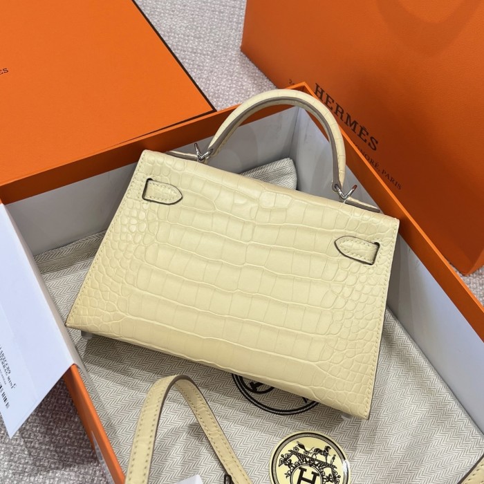 Mini Kelly 19 Matte Alligator“19*13*7CM”-0048=