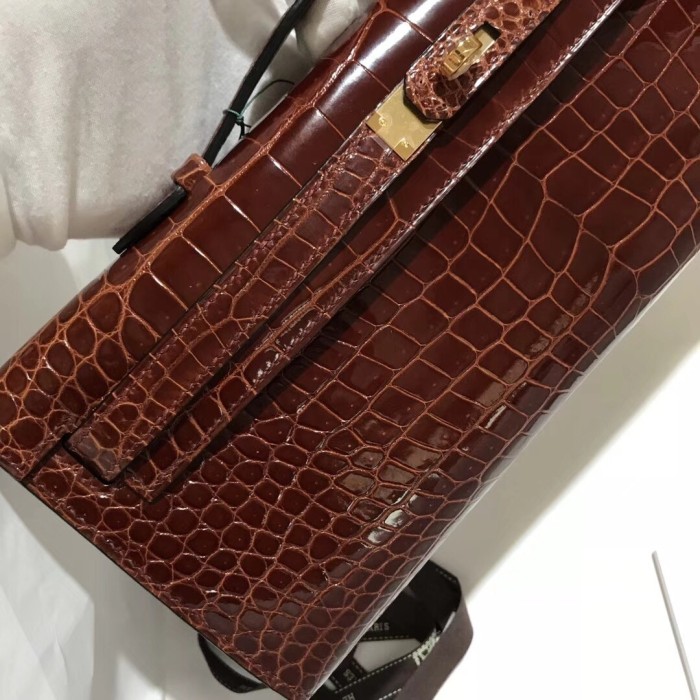 Kelly Cut Niloticus Crocodile“31*12*5CM”-0058=