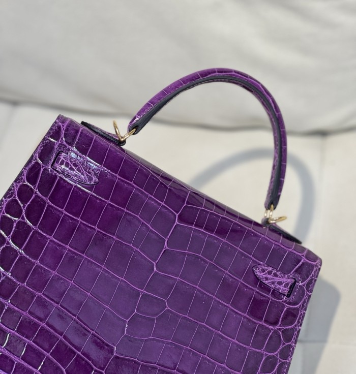 Kelly 25 Niloticus Crocodile“25*18*9.5CM”-0009=