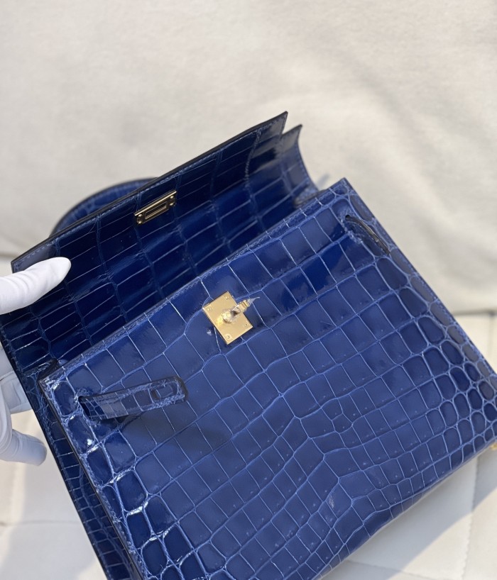 Kelly 25 Niloticus Crocodile“25*18*9.5CM”-0009=