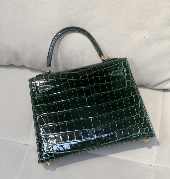 Kelly 25 Niloticus Crocodile“25*18*9.5CM”-0009=