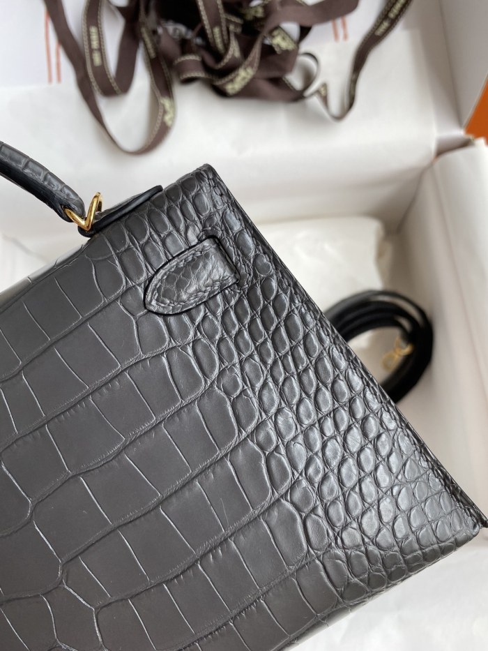 Mini Kelly 19 Matte Alligator“19*13*7CM”-0048=