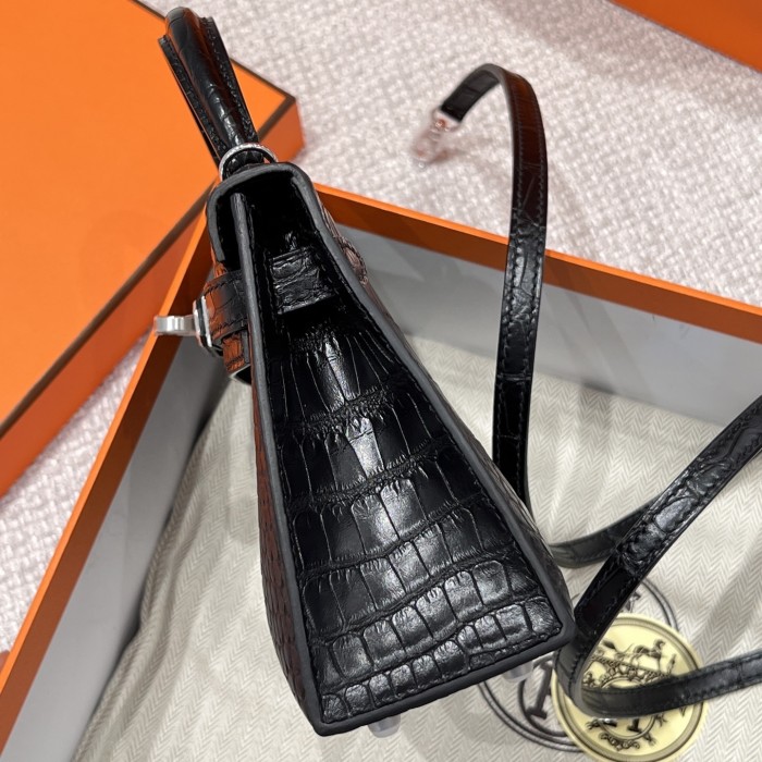 Mini Kelly 19 Matte Alligator“19*13*7CM”-0048=