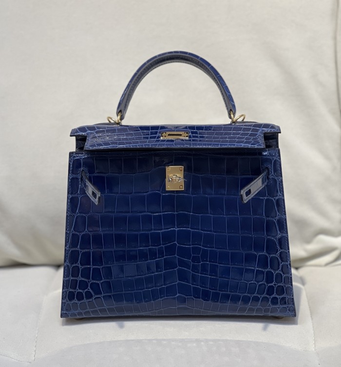 Kelly 25 Niloticus Crocodile“25*18*9.5CM”-0009=