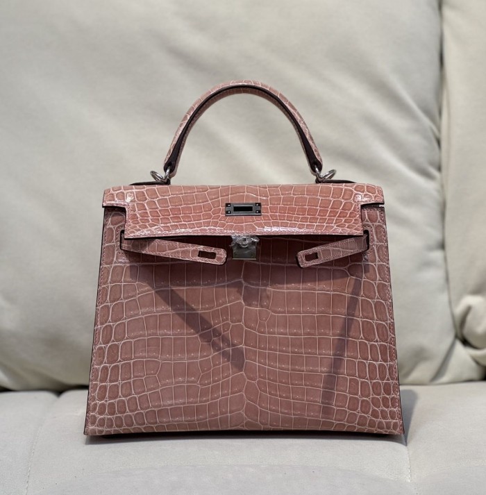 Kelly 25 Niloticus Crocodile“25*18*9.5CM”-0009=