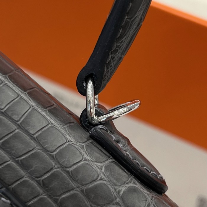 Mini Kelly 19 Matte Alligator“19*13*7CM”-0048=