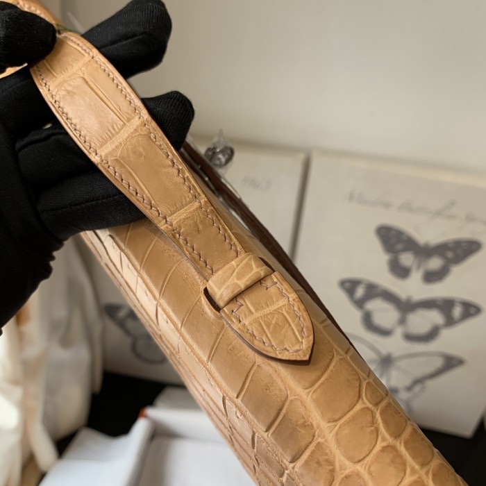 Kelly Cut 31 Matte Niloticus Crocodile“31*12*5CM”-0048=