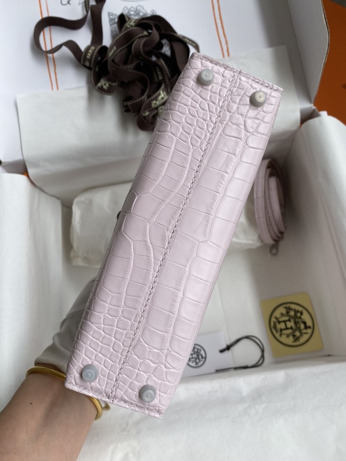 Mini Kelly 19 Matte Alligator“19*13*7CM”-0048=