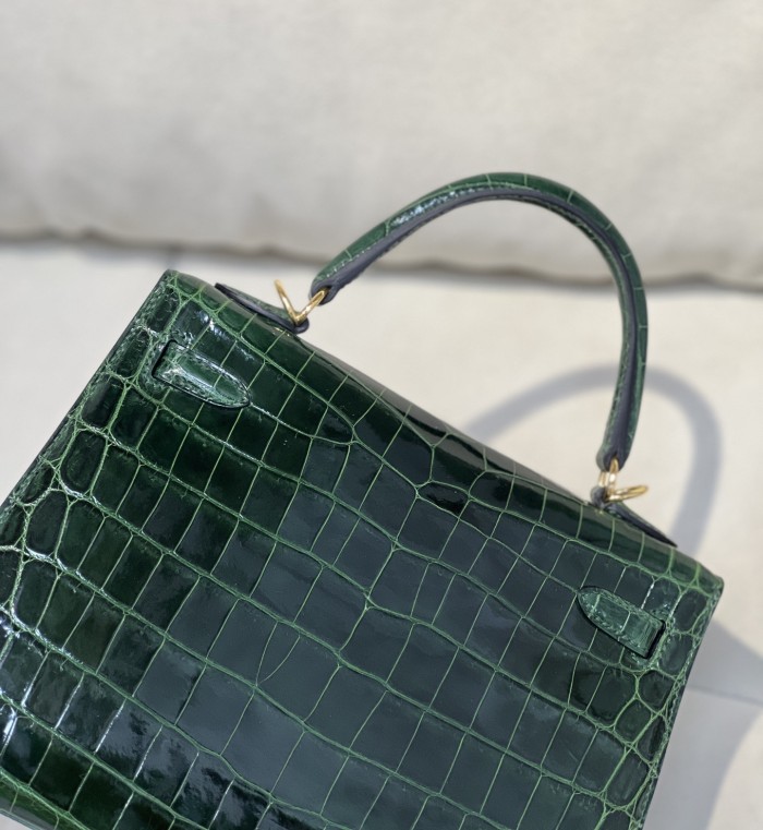 Kelly 25 Niloticus Crocodile“25*18*9.5CM”-0009=