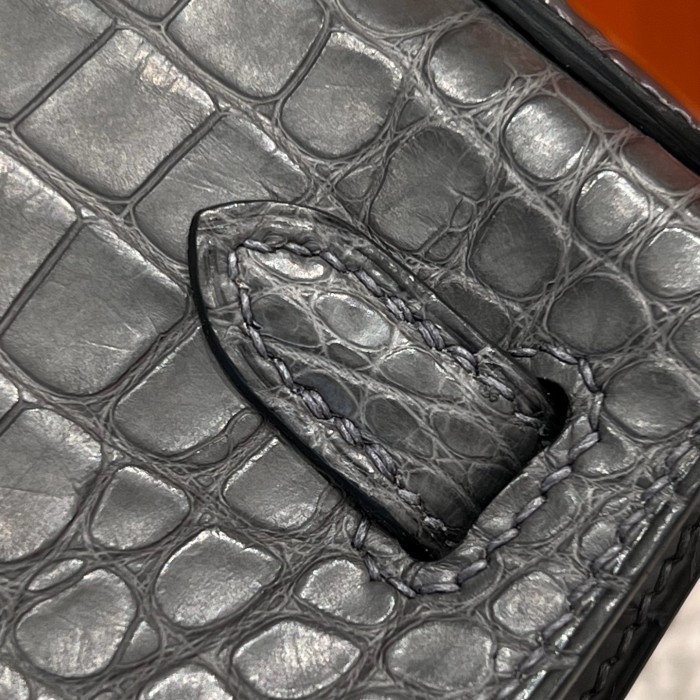 Mini Kelly 19 Matte Alligator“19*13*7CM”-0048=