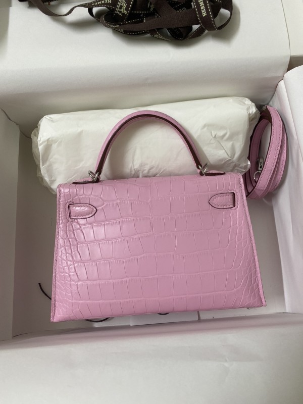 Mini Kelly 19 Matte Alligator“19*13*7CM”-0048=