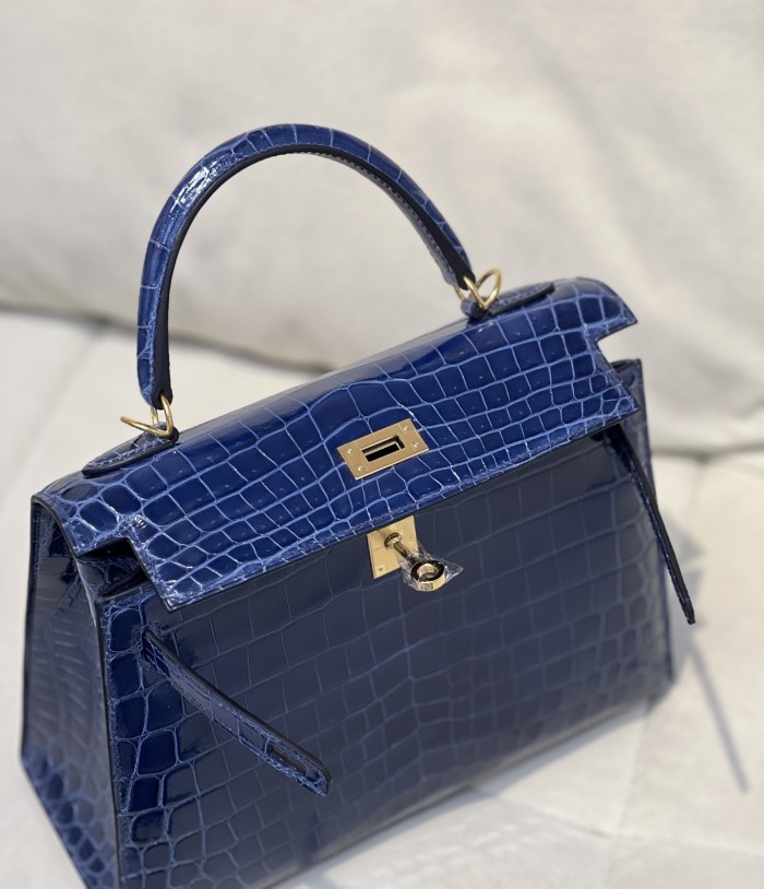 Kelly 25 Niloticus Crocodile“25*18*9.5CM”-0009=