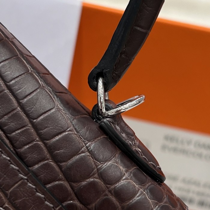 Mini Kelly 19 Matte Alligator“19*13*7CM”-0048=