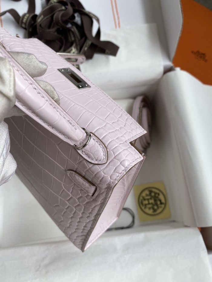 Mini Kelly 19 Matte Alligator“19*13*7CM”-0048=