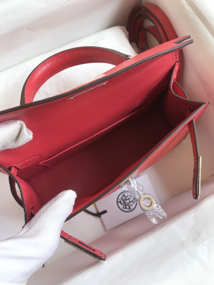 Mini Kelly 19 Matte Alligator“19*13*7CM”-0048=
