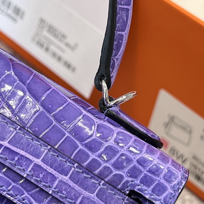 Mini Kelly 19 Porosus Crocodile“19*13*7CM”-00001=