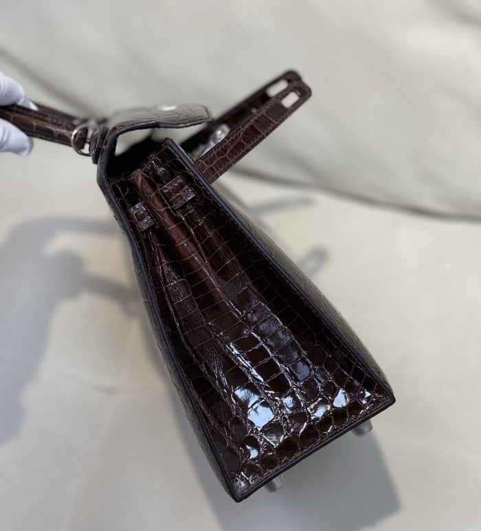 Kelly 25 Niloticus Crocodile“25*18*9.5CM”-0009=