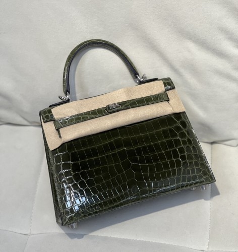 Kelly 25 Niloticus Crocodile“25*18*9.5CM”-0009=