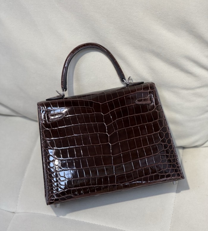 Kelly 25 Niloticus Crocodile“25*18*9.5CM”-0009=