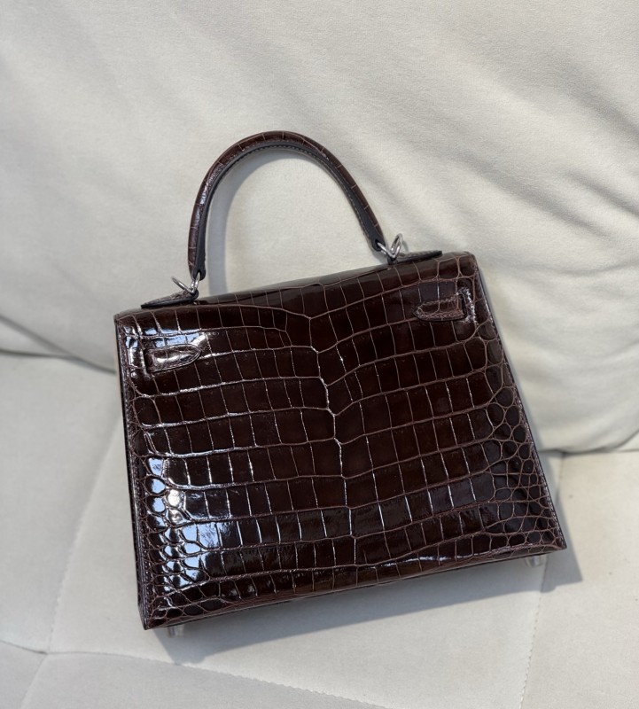 Kelly 25 Niloticus Crocodile“25*18*9.5CM”-0009=