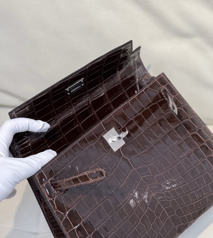 Kelly 25 Niloticus Crocodile“25*18*9.5CM”-0009=