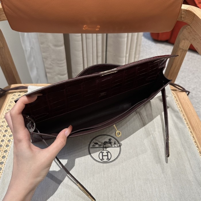 Kelly Cut 31 Porosus Crocodile“31*13*2.5CM”-0058=