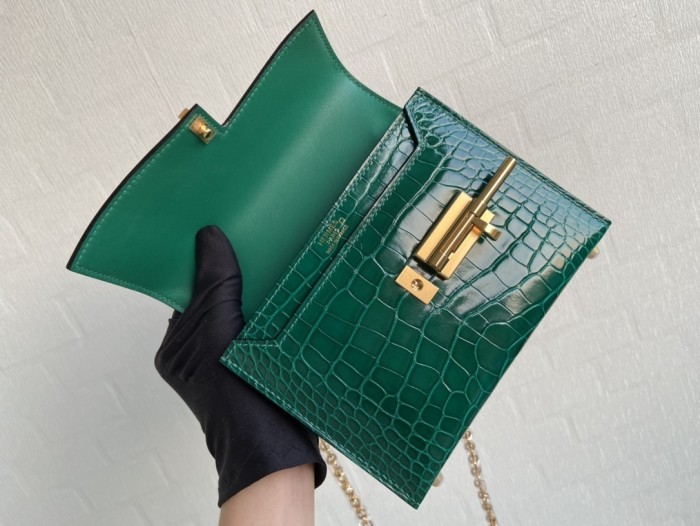 Verrou Chain Mini Bag 17 Alligator“17*14*4.2CM”-00801=