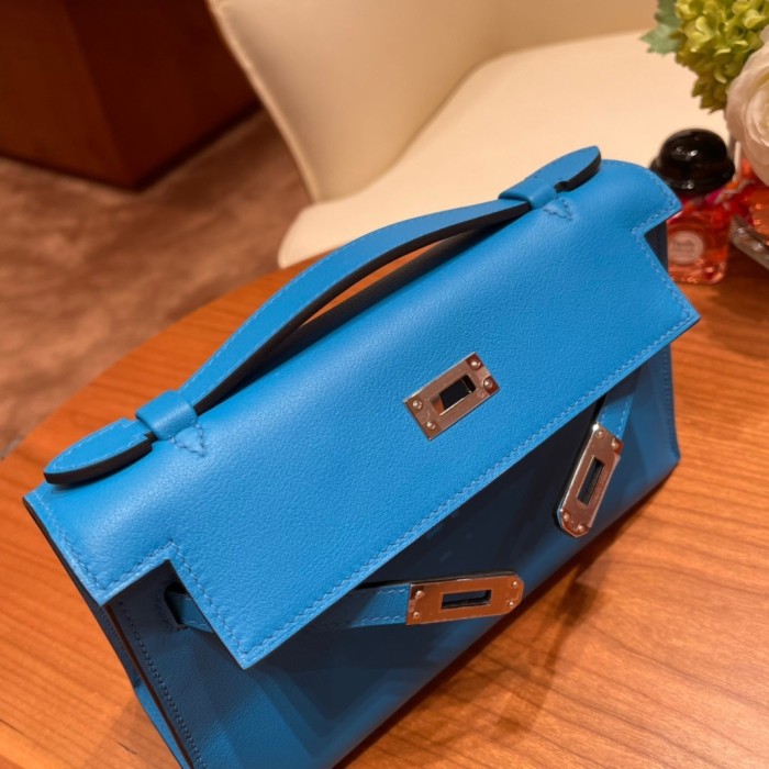 Kelly Pochette Swift Leather“22*12*7CM”-0301