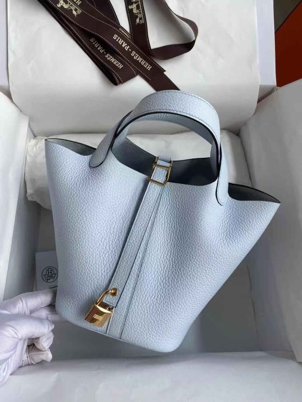 Picotin Lock 18 Bag Clemence Leather“18*18*18CM”-079=