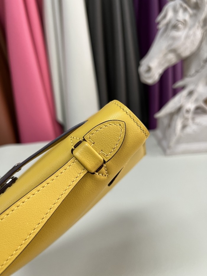 Kelly Pochette Swift Leather“22*12*7CM”-0301=